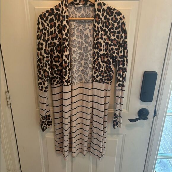 Lovely Melody Leopard and Stripe Cardigan - Picture 4 of 4